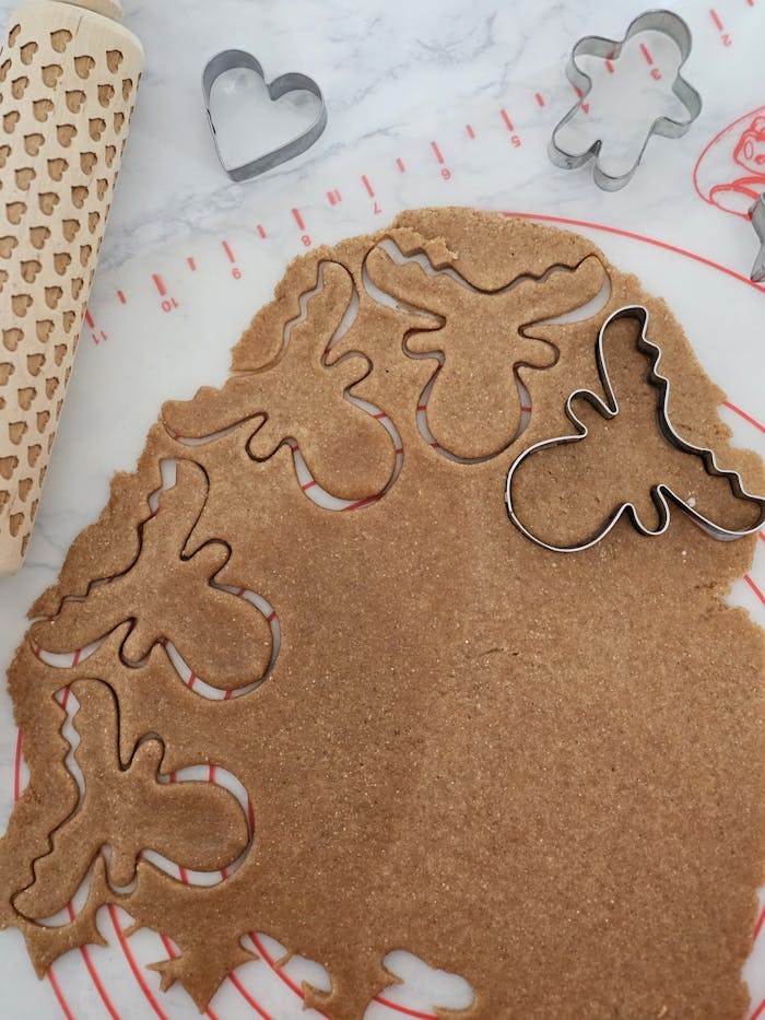 Reindeer Christmas cookies in the making_near view